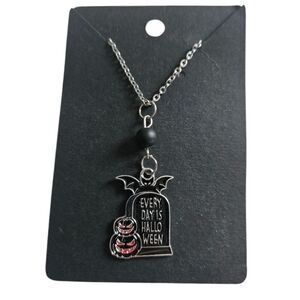 Everyday Is Halloween Silver Charm Necklace